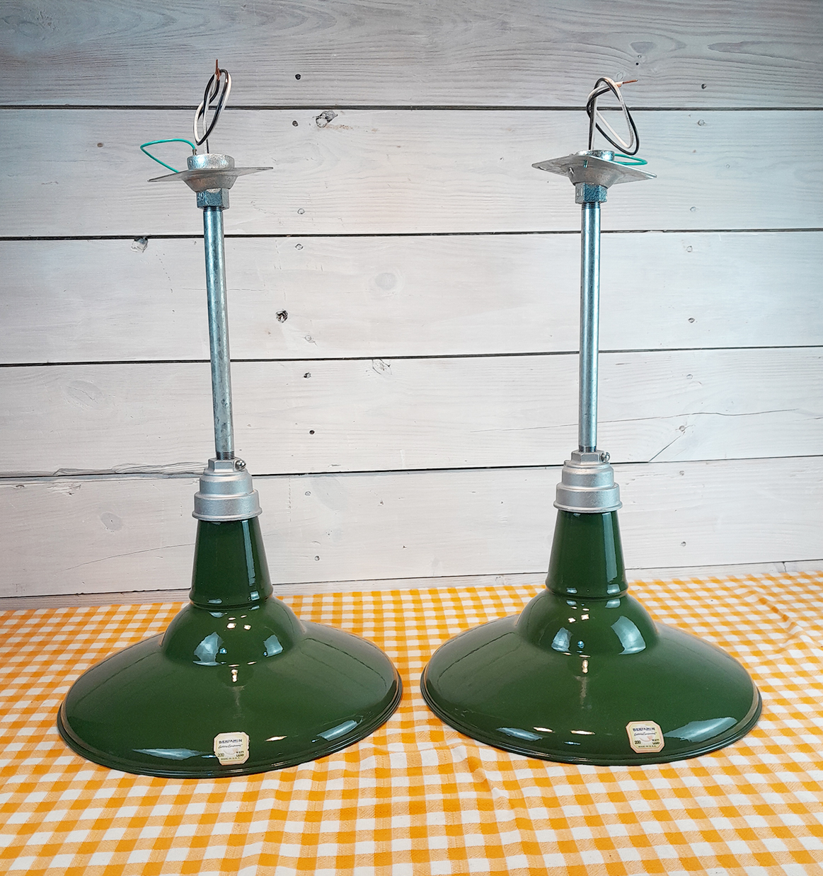 16 inch Porcelain lights for Kitchem remodel or Retro Room Make over. Statement Lighting