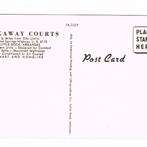 Vintage 1940’s “Rockaway Courts” Little Rock, Arkansas. Linen Postcard