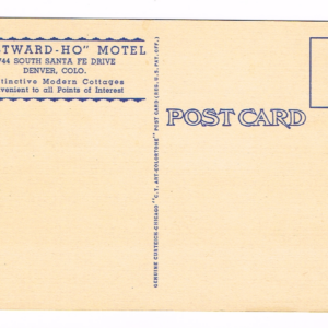 Vintage 1940’s “Westward-Ho” Motel. Denver, Colorado. Linen Postcard