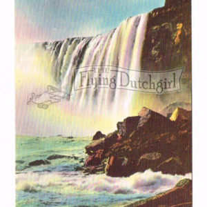 Vintage 1940’s “Horseshoe Falls” Canada. Linen Postcard