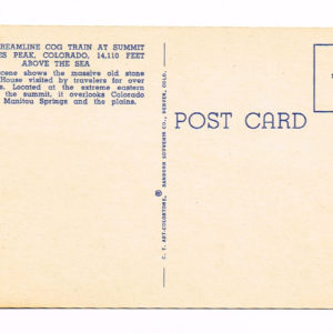 Vintage 1940’s “Steamline Cog Train” Pikes Peak, Colo. Linen Postcard