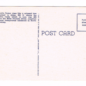 Vintage 1940’s “Devil’s Tower” Sundance, Wyo. Linen Postcard