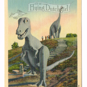 Vintage 1940’s “Tyrannosaurus Rex” Rapid City, S.D. Linen Postcard