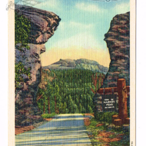 Vintage 1940’s “Harney Peak” Black Hills, S.D. Linen Postcard