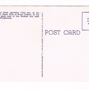 Vintage 1940’s “Harney Peak” Black Hills, S.D. Linen Postcard
