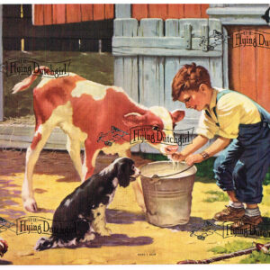 1940s Vintage Salesman Sampler Lithographic Calendar Print “Here’s How”