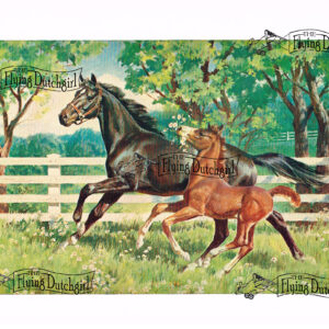 1940s Vintage Salesman Sampler Lithographic Calendar Print “High Spirits”