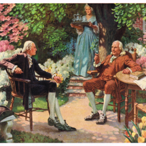 1940s Vintage Salesman Sampler Lithographic Calendar Print “The Elder Statesmen”