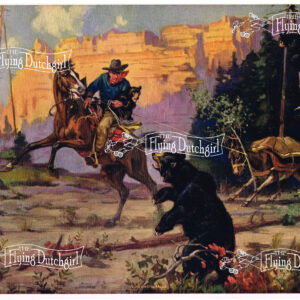 1940s Vintage Salesman Sampler Lithographic Calendar Print “No time to argue”