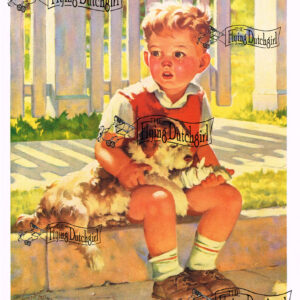 1940s Vintage Salesman Sampler Lithographic Calendar Print “Less Speed” …