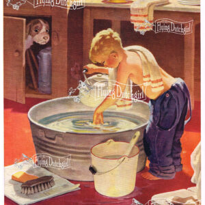 1940s Vintage Salesman Sampler Lithographic Calendar Print “you first”