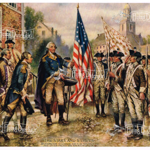 1940s Vintage Salesman Sampler Lithographic Calendar Print “Stars and Stripes”