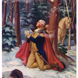 1940s Vintage Salesman Sampler Lithographic Calendar Print “Make Us Strong”