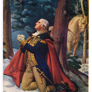 1940s Vintage Salesman Sampler Lithographic Calendar Print “Make Us Strong”