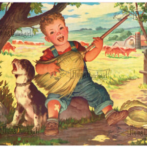 1940s Vintage Salesman Sampler Lithographic Calendar Print “Making Music”