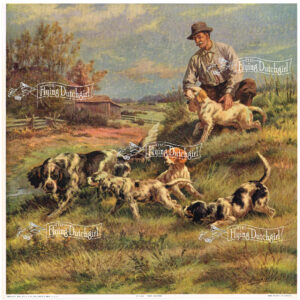 1911 Vintage Salesman Sampler Lithographic Calendar Print “First Lessons”