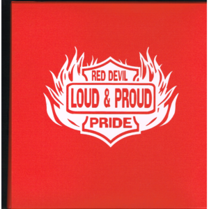 Large Red Devil Pride – Loud and Proud White Decal